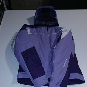Youth warm winter jacket with matching hat